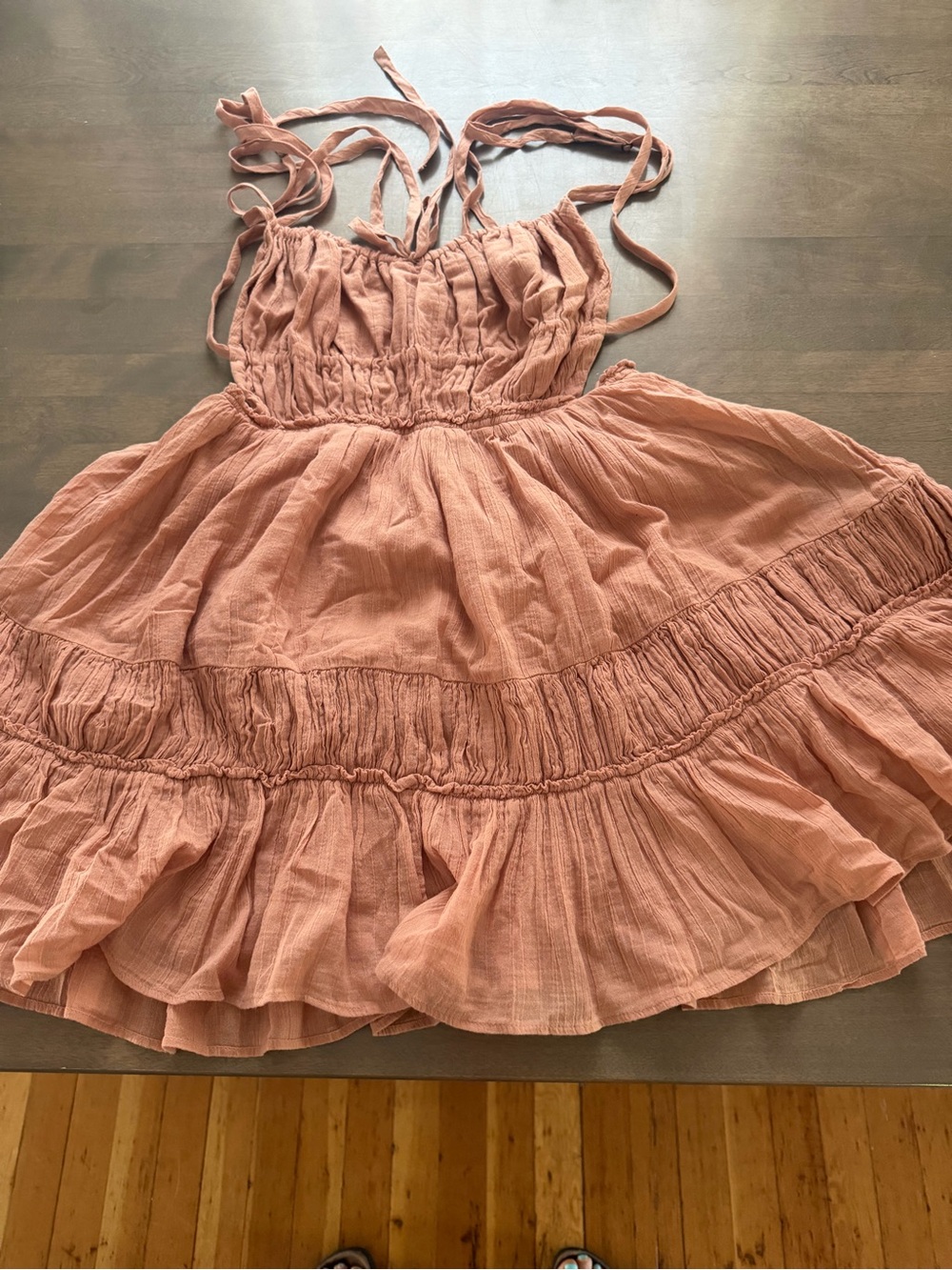 Free People Taking Sides Dusty Rose Mini Dress - Picture 3 of 5